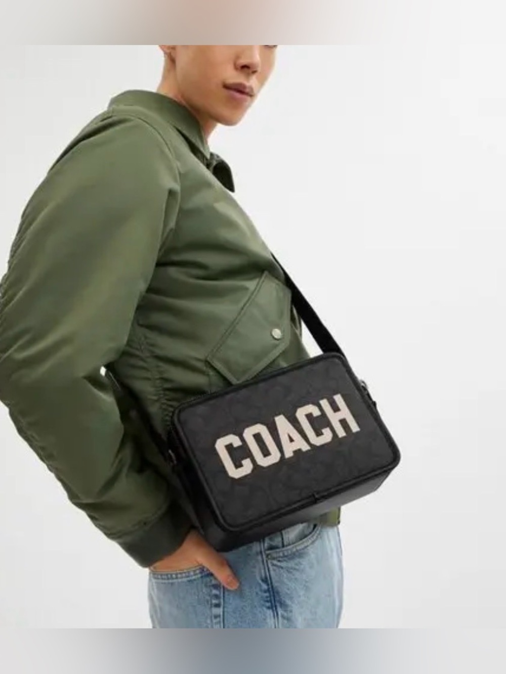 Coach Charter Crossbody Bag 24 In Signature Canvas With Graphic. New no tag